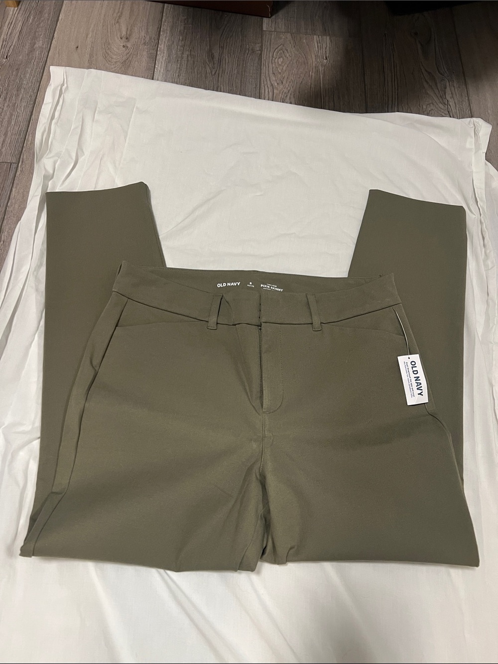 Old Navy Olive Green Women's Straight-Leg Trousers